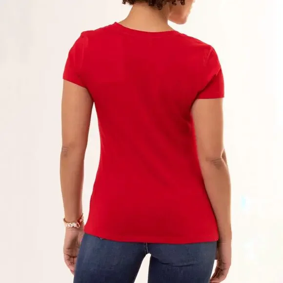 Ralph Lauren Sport Engine Red V-Neck Tee Sz S NWOT - Picture 11 of 13